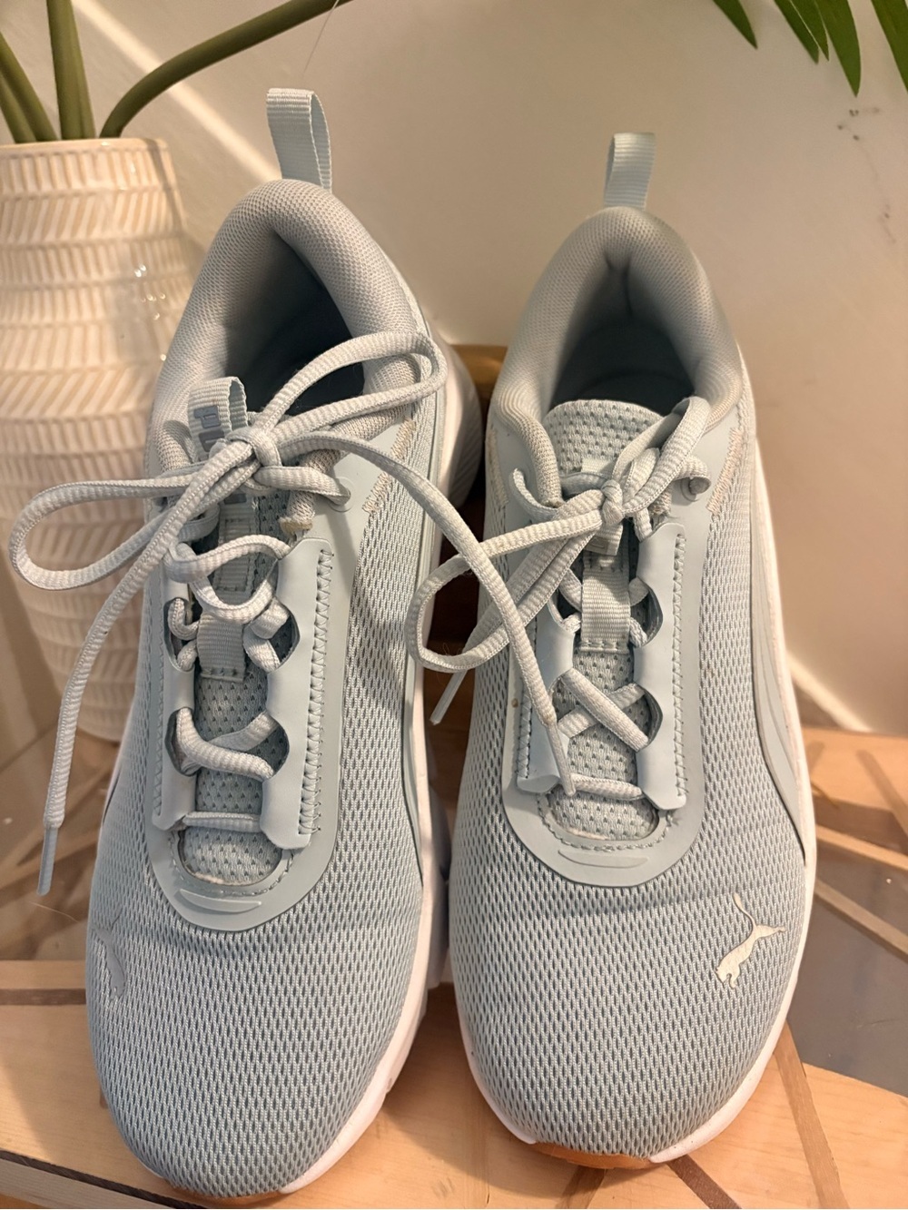 PUMA Women's Light Blue Mesh Sneakers